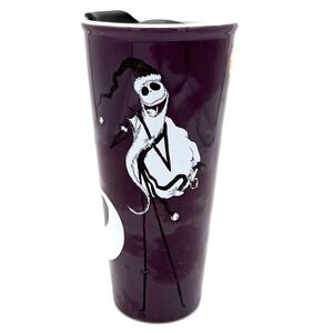 Nightmare Before Christmas Disney Travel Cup Mug W/Lid Jack Skellington  7-3/4”H